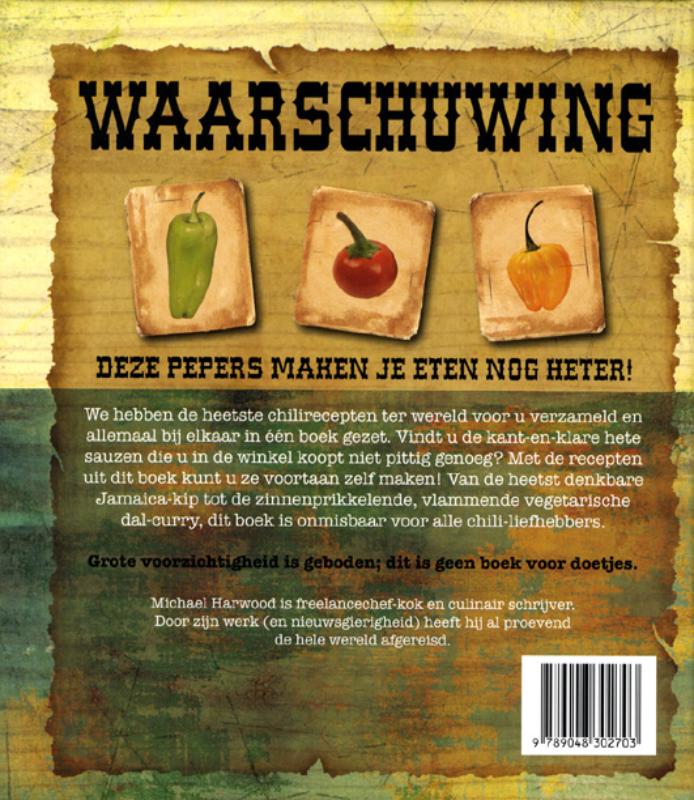 Achterkant van Het ultieme superhete chilipeper kookboek