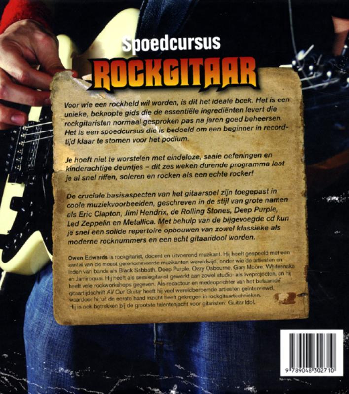 Achterkant van Spoedcursus rockgitaar