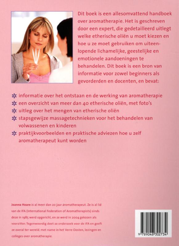 Achterkant van Handboek aromatherapie