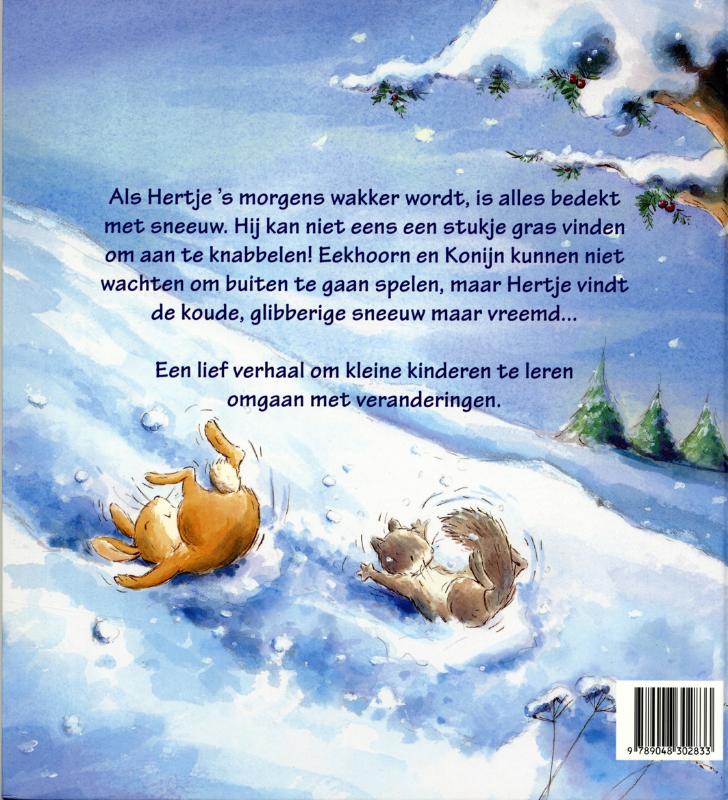 Achterkant van Hertjes eerste winter