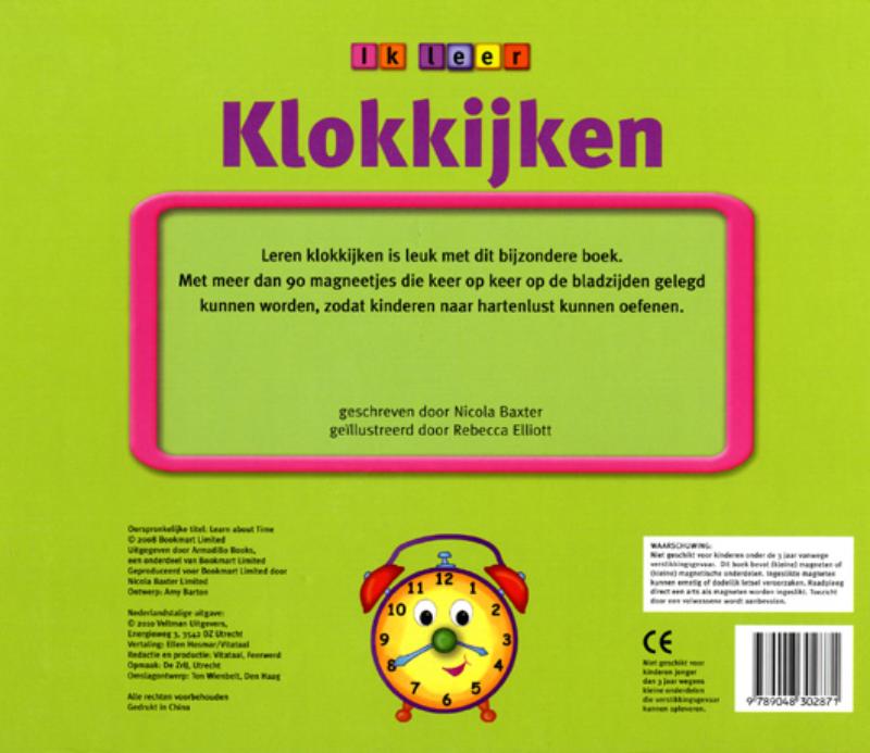 Achterkant van Ik leer klok kijken
