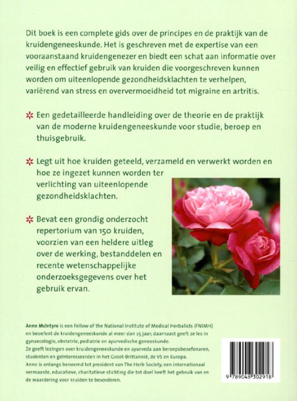 Achterkant van Handboek kruidengeneeskunde