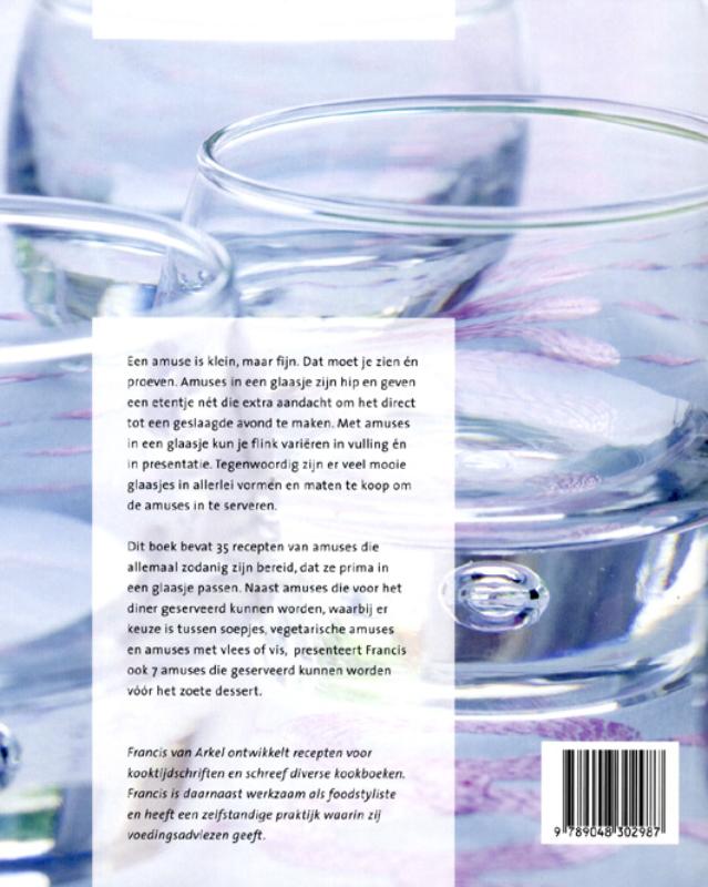 Achterkant van Amuses in glaasjes