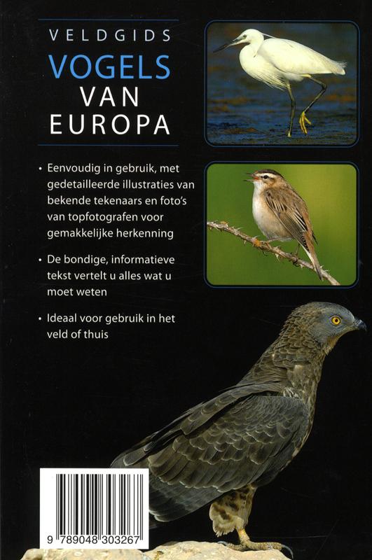 Achterkant van Veldgids vogels van Europa
