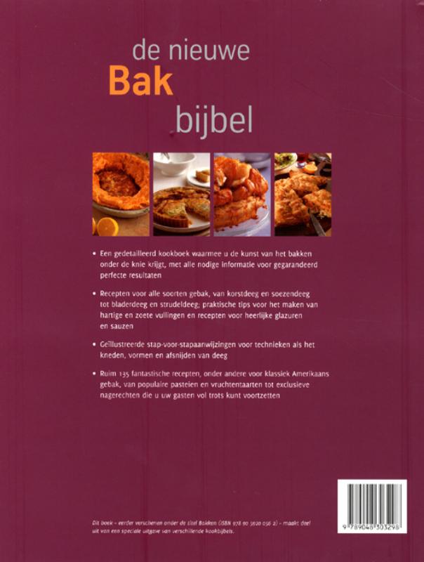 Achterkant van De nieuwe bakbijbel