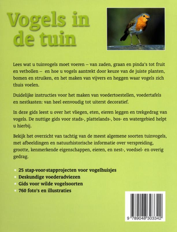 Achterkant van Vogels in de tuin