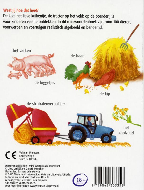 Achterkant van Mini-woordenboek Boerderij