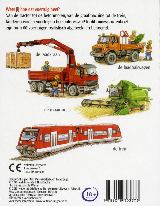 Achterkant van Mini-woordenboek Voertuigen
