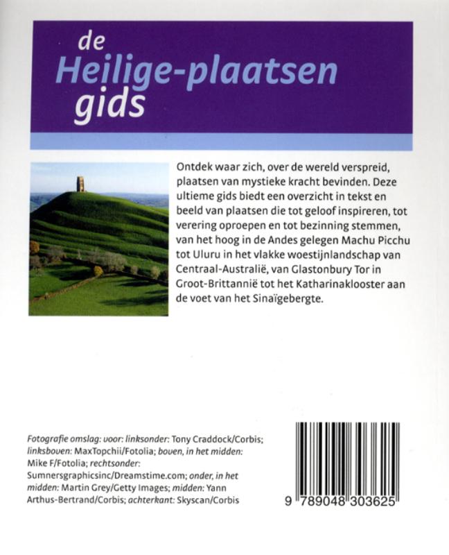 Achterkant van De heilige-plaatsen gids