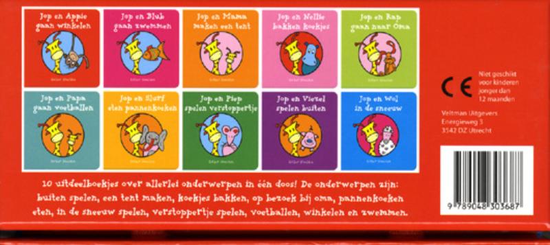 Achterkant van Uitdeelboekjes Jop