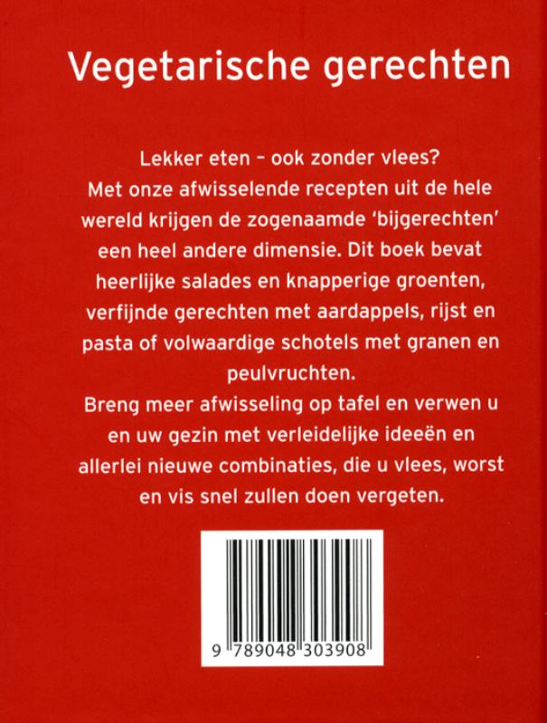 Achterkant van Vegetarisch