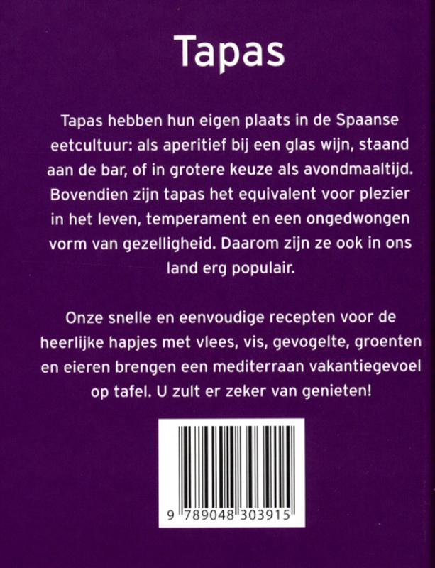 Achterkant van Tapas
