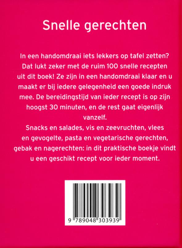 Achterkant van Snelle gerechten