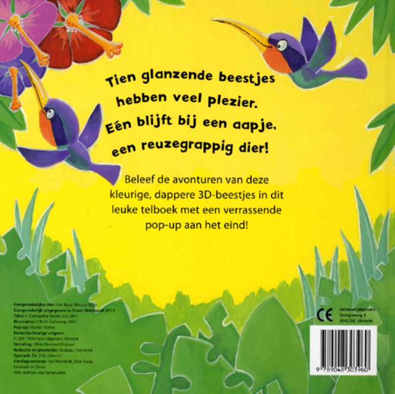 Achterkant van Tien zoemende beestjes