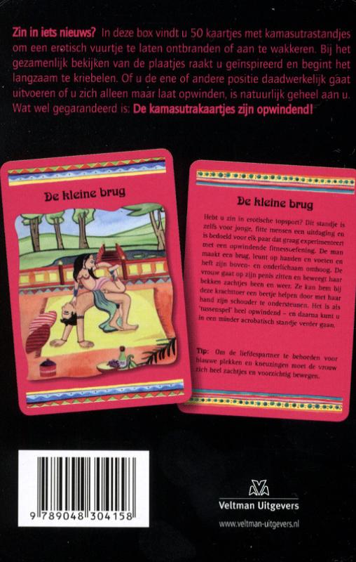 Achterkant van Kamasutra uit een blik