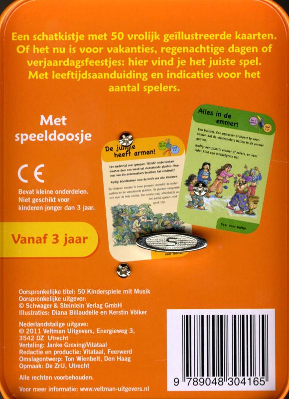 Achterkant van 50 kinderspelletjes