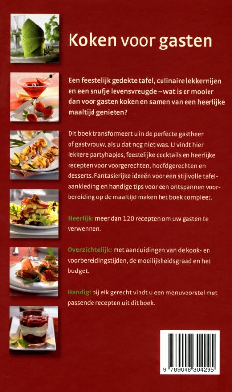 Achterkant van Koken voor gasten