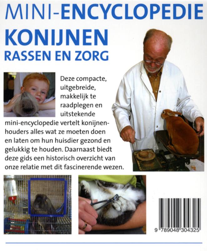 Achterkant van Konijnen rassen en zorg