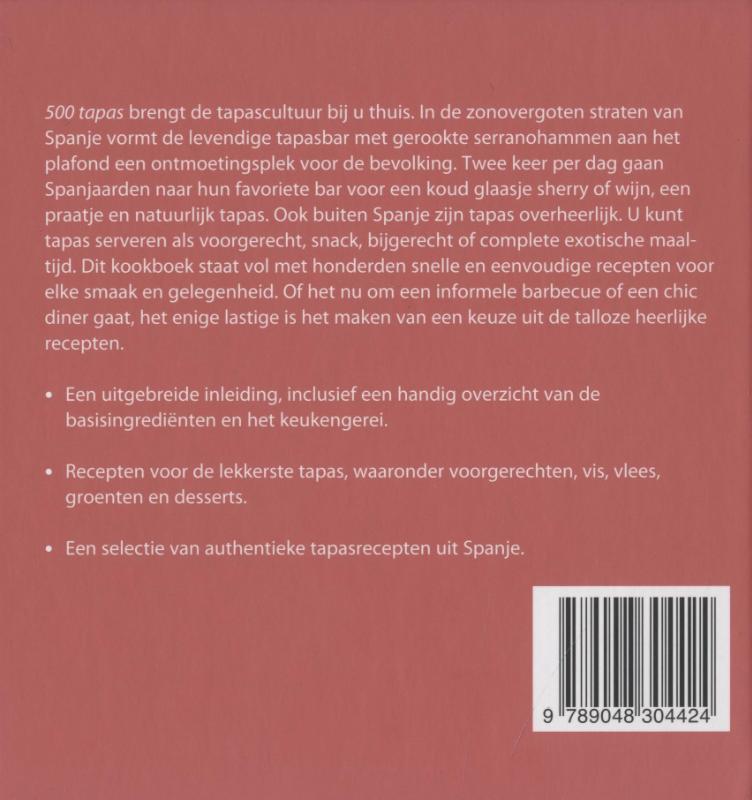 Achterkant van 500 Tapas