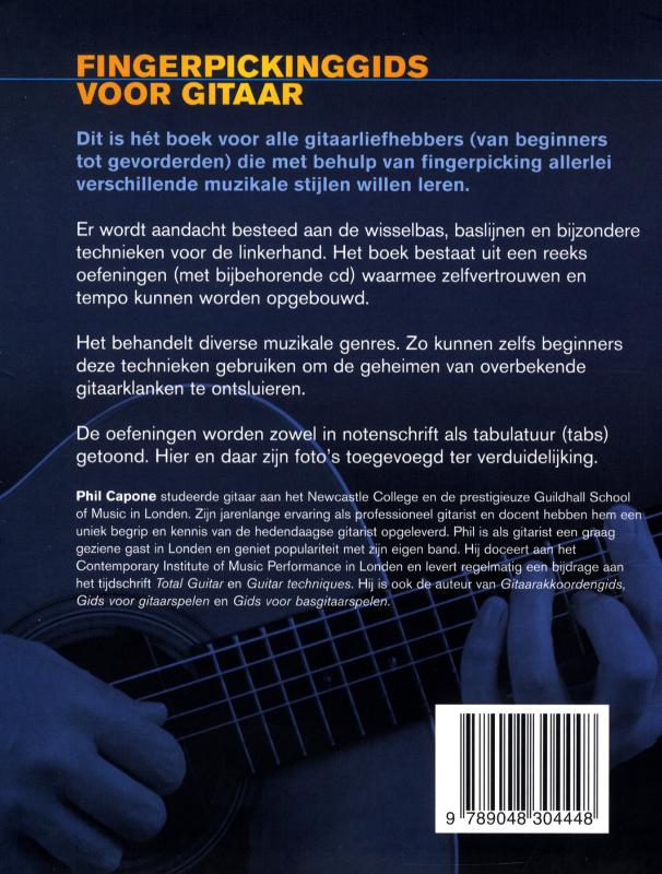 Achterkant van Fingerpickinggids voor gitaar