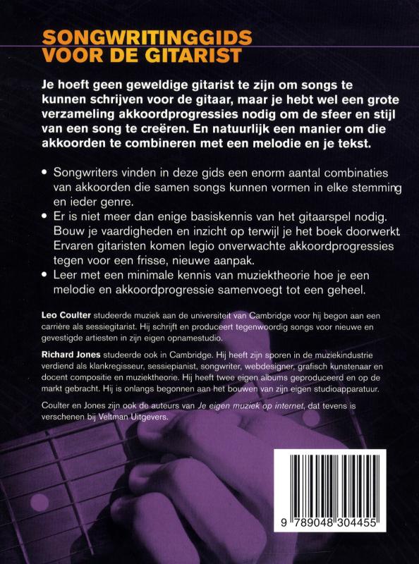 Achterkant van Songwritinggids voor de gitarist