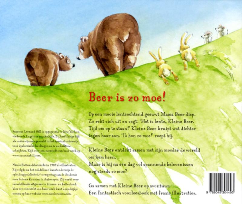 Achterkant van Beer is zo moe
