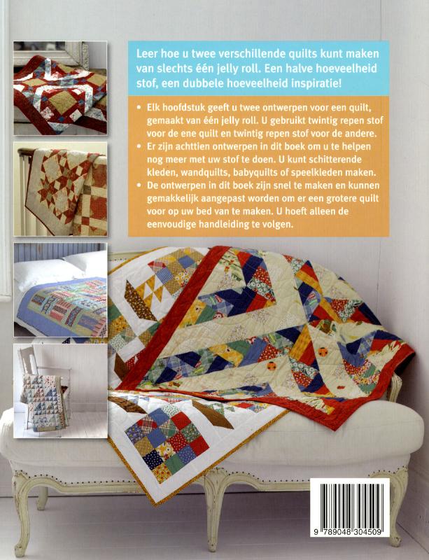 Achterkant van 2 Quilts uit 1 Jelly roll