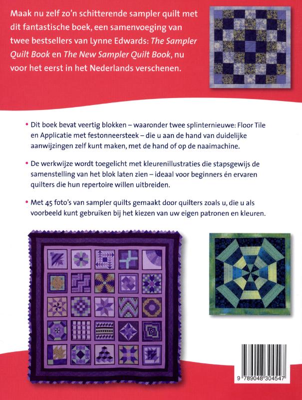 Achterkant van Sampler quilts