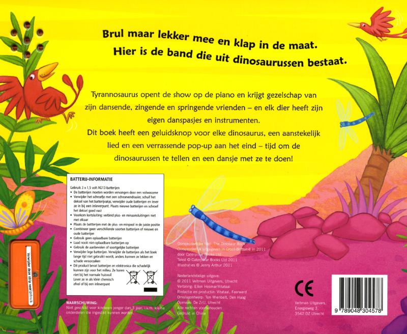 Achterkant van De dinoband