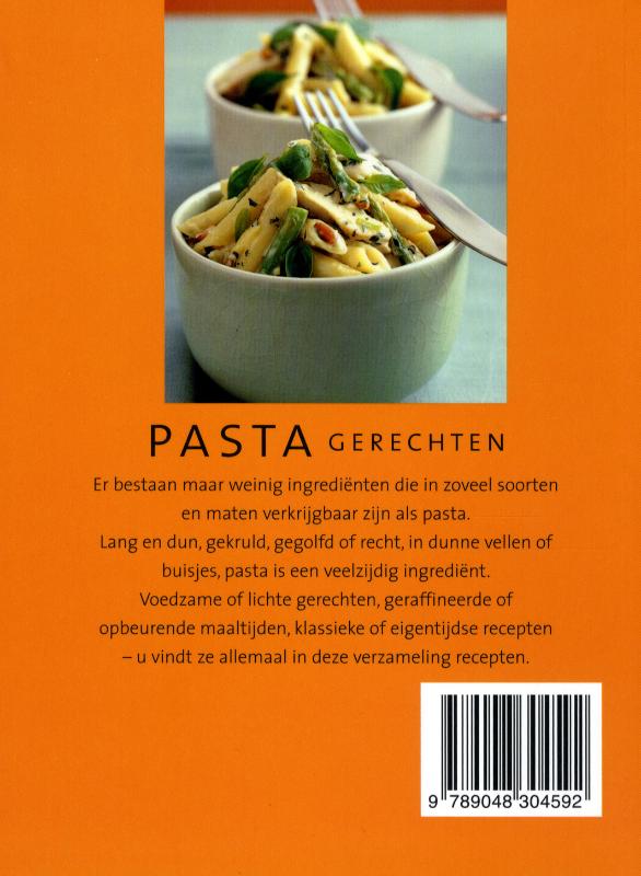 Achterkant van Pastagerechten