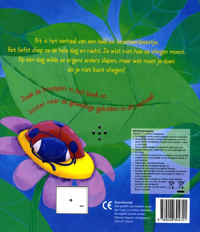 Achterkant van Het luie lieveheersbeestje