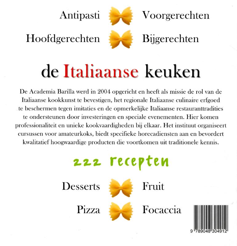 Achterkant van De Italiaanse keuken