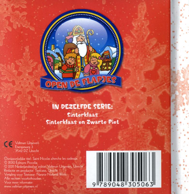Achterkant van Sinterklaas zoekt de cadeaus