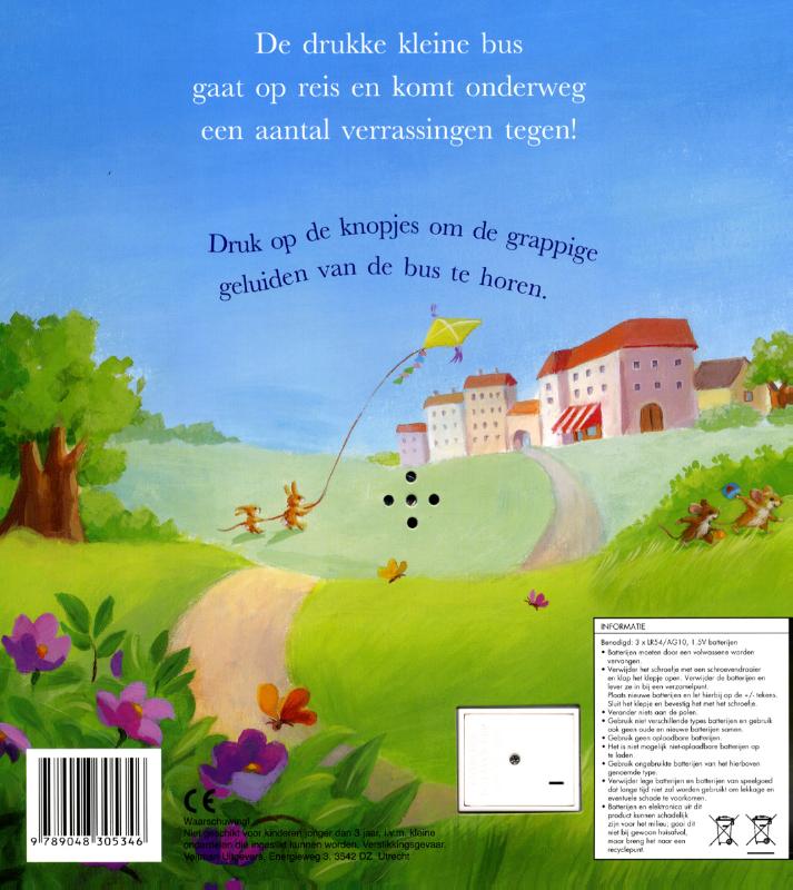 Achterkant van De drukke kleine bus