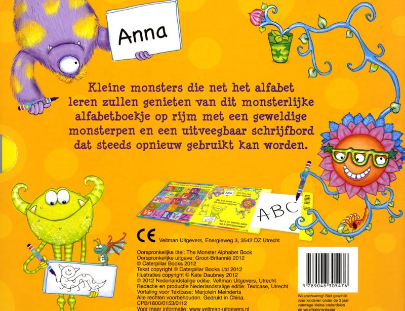 Achterkant van Het monster alfabetboek