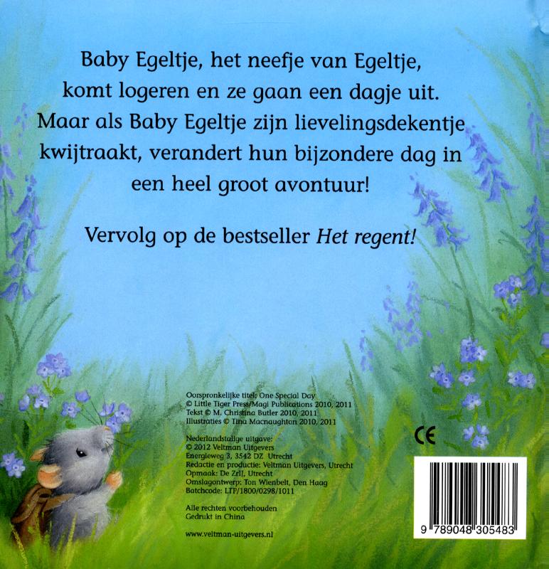 Achterkant van Het grote avontuur van egel