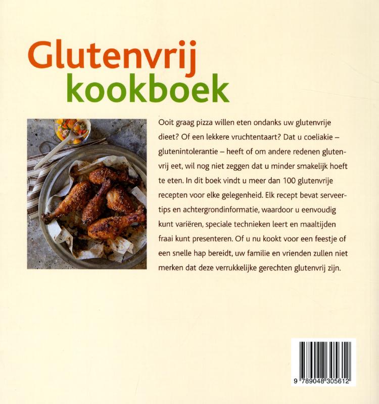 Achterkant van Glutenvrij kookboek