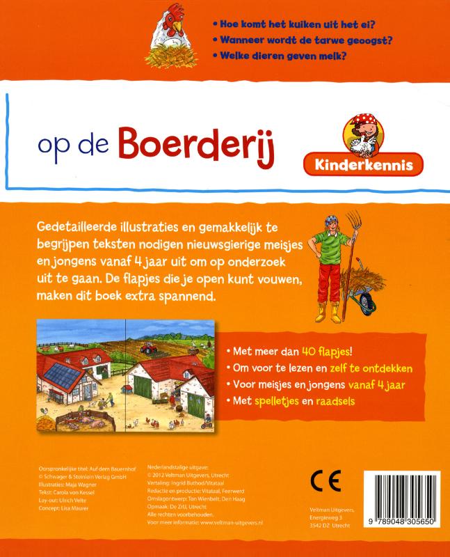 Achterkant van Kinderkennis - op de boerderij