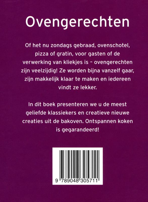 Achterkant van Ovengerechten