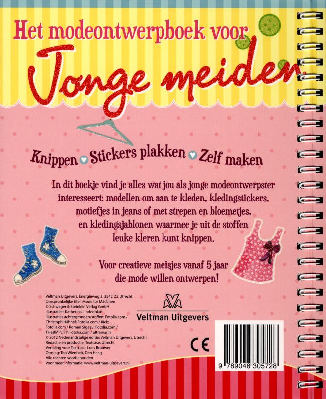 Achterkant van Het modeontwerpboek voor jonge meiden