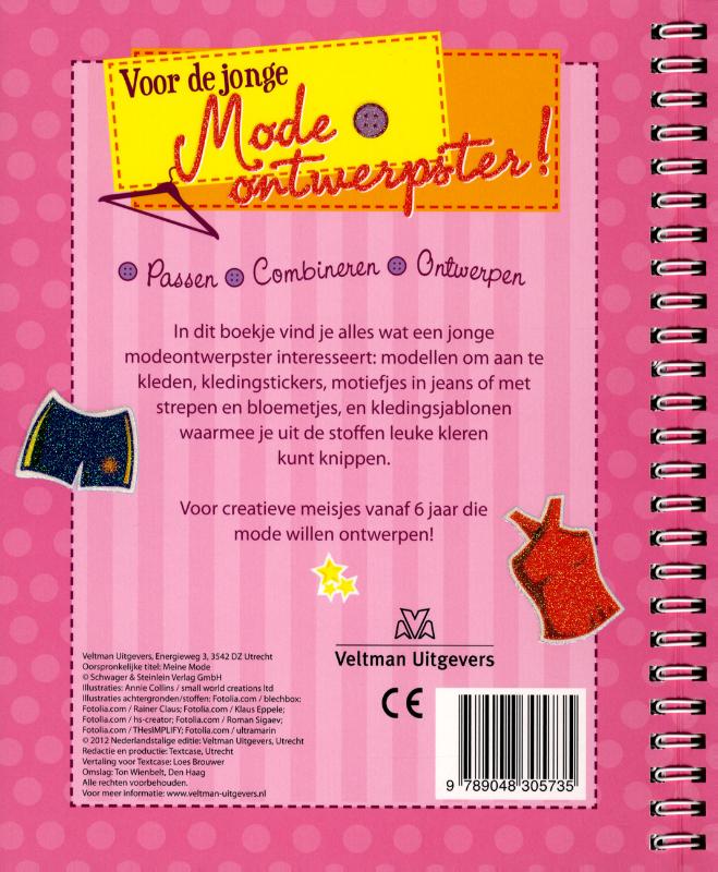 Achterkant van Voor de jonge modeontwerpster!