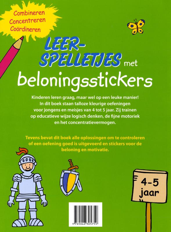 Achterkant van 4-5 jaar