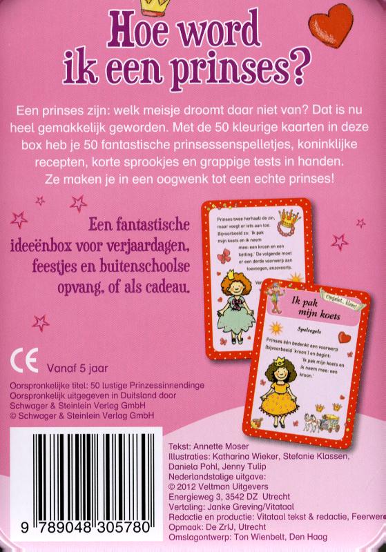 Achterkant van Hoe word ik een prinses?