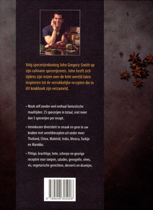 Achterkant van Het mighty spice kookboek