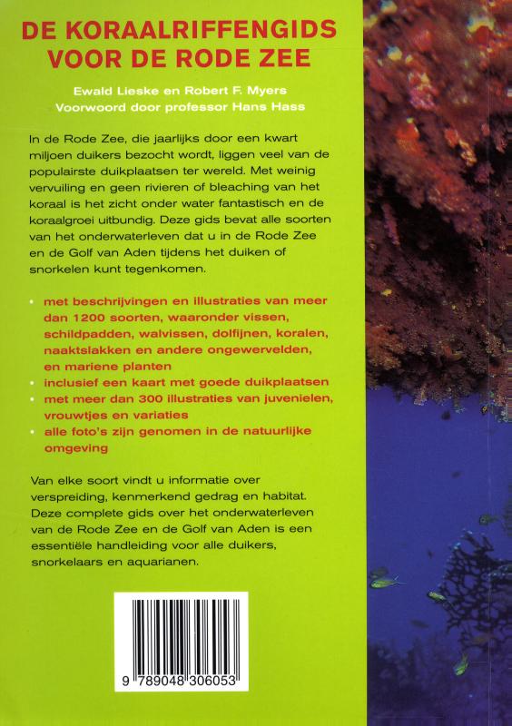 Achterkant van De koraalriffengids voor de Rode Zee