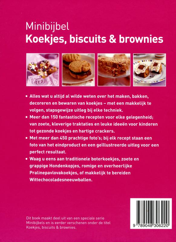 Achterkant van Koekjes, biscuits en brownies
