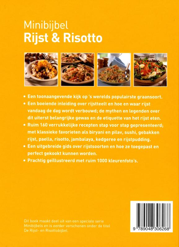 Achterkant van Rijst en risotto