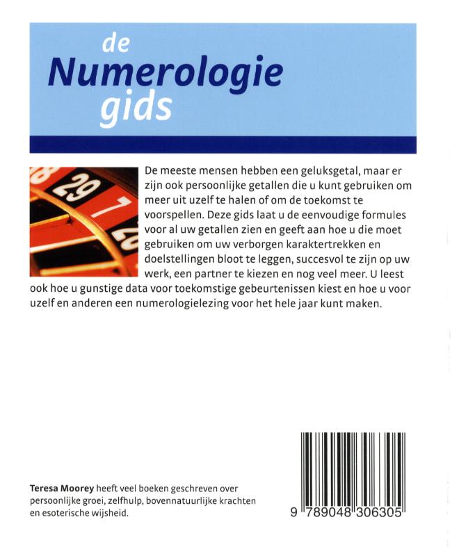 Achterkant van De numerologiegids