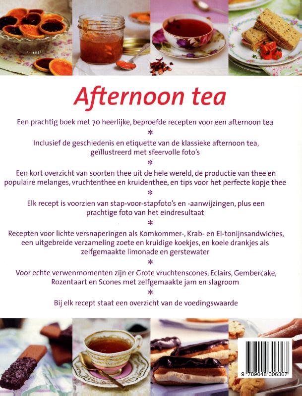 Achterkant van Afternoon tea