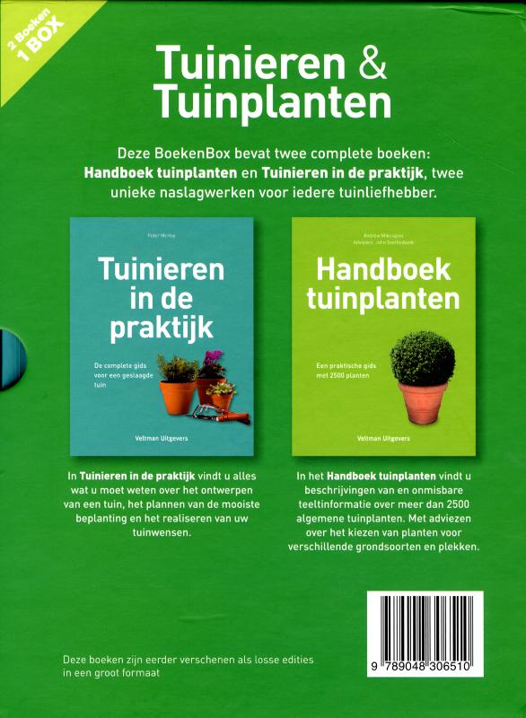 Achterkant van Tuinieren en tuinplanten